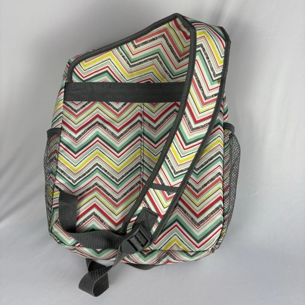 Thirty-One Camera Bag Sling Backpack Punch Chevron Removable Insert Multi-Use